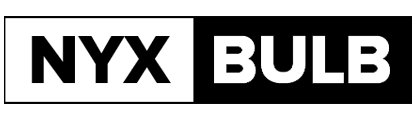 Astera NYX Bulb logo text in white on transparent background
