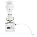 Astera NYX Bulb mounted on PowerStation base showing OLED display, control buttons, and gooseneck USB charging cable