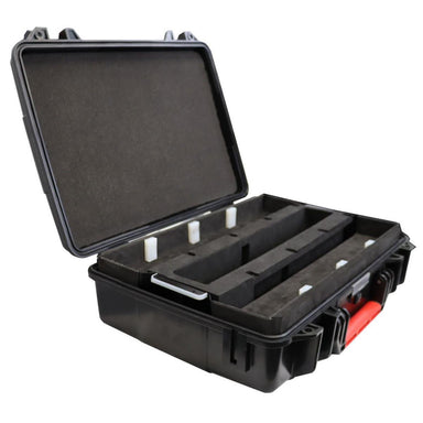 Astera NYX PowerStation hard carry case open and empty showing foam dividers and compartments
