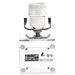 Astera PowerStation with NYX Bulb mounted on top showing display panel DMX wireless controller charger white housing