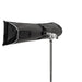 Astera SNAPBAG softbox for single tube rear exterior view showing black fabric body and stand mounting on light stand