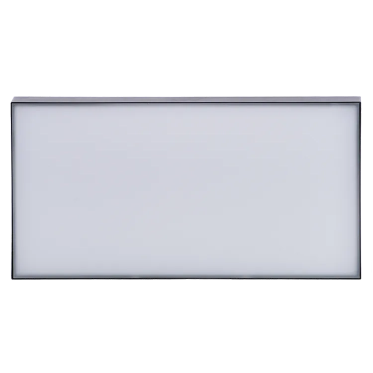 Astera SoftFrame 100 diffusion frame for HydraPanel rectangular white frosted diffusion panel in silver frame 100 degree beam angle transparent background