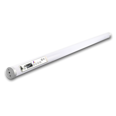 Astera Titan Tube LED battery-powered tube light full length view with control panel LCD display and buttons