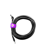 Astera Titan Tube power box extension cable coiled black power data combination cable with purple connector