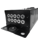 Astera Titan Tube Power Box side view showing 8 output connectors power input and mounting bracket black housing