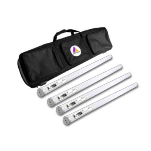 Astera Titan Tubes in Softbag set of four tubes with black carry bag featuring Astera logo on white background