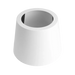 Astera Volcano Cover White for AX5 TriplePAR standalone white metal powder coated cover with hollow interior and circular opening on transparent background