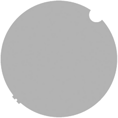 Astera Wallwash Filter for AX5 TriplePAR circular frosted beam modifier widening to 17 by 46 degrees on transparent background