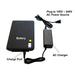 BixMart MP100-24V portable battery pack charging diagram showing battery unit with AC charger connected to charge port 100V to 240V power source