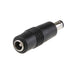 Kycon P1J to P1M DC barrel plug adaptor converting 2.1x5.5mm female to 2.5x5.5mm male DC barrel connector