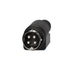 Kycon R7B DC male field installable plug with 4-pin high current connector, front view showing pin layout