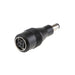 Kycon R7BF to P1M DC plug adaptor with 4-pin DIN locking female connector to 2.5x5.5mm DC barrel male plug