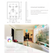 LTECH UX8 wallplate dimmer universal installation dimensions drawing and 4-zone LED lighting control room application example