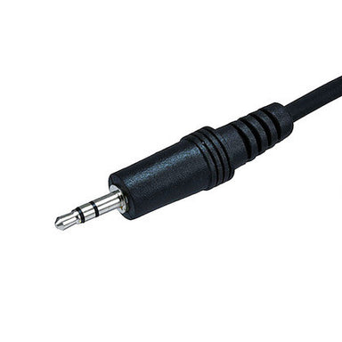 Moss LED 3.5mm stereo cable closeup of male plug connector for Gantom fixture DMX data transmission
