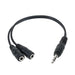 Moss LED 3.5mm stereo Y splitter cable with 1 male to 2 female connectors for Gantom fixture DMX data transmission
