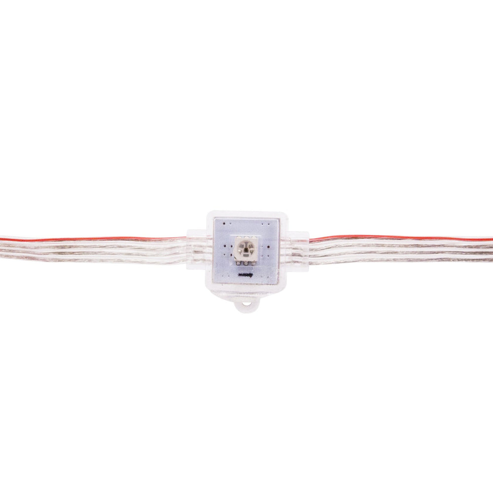 Moss LED 5V Pixel Dots RGB APA102 square module clear lens single dot on wire white background