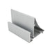 Moss LED ALH-5858 aluminum channel only silver anodized tall wall wash H-profile with curved top section angled perspective view showing channel groove for surface mount LED strip lighting installation 2 meter
