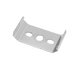 Moss LED ALLL-5035D aluminum LED channel mounting clip silver metal bracket with three screw holes for surface installation on transparent background