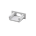 Moss LED ALM-1506 end cap with wire hole white plastic with snap-in prongs angled view for surface mount aluminum channel LED strip profile cable pass-through installation accessory