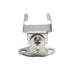 Moss LED ALM-1506 rotating mounting clip angled view showing spring clip pivot screw and mounting base with holes for aluminum channel