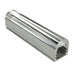Moss LED ALM-1617 aluminum channel only silver anodized with heat sink fins close-up angled view showing channel profile for surface mount LED strip lighting installation 2 meter