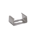 Moss LED ALM-1707 mounting clip metal bracket with slots silver anodized angled view showing U-shape grip and cutout slots for surface mount aluminum channel LED strip profile secure installation accessory