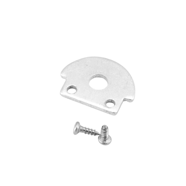 Moss LED ALM-1815 aluminum channel end cap with wire hole silver metal finish with mounting screw for LED strip profile