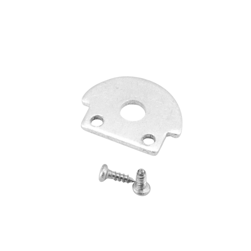 Moss LED ALM-1815 aluminum channel end cap with wire hole silver metal finish with mounting screw for LED strip profile
