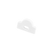 Moss LED ALM-2019C end cap with wire hole white plastic angular shape with oval cable pass-through for corner mount aluminum channel LED profile for LED strip lighting installation