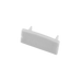 Moss LED ALM-2310 closed end cap white plastic with snap-in prongs for wide low-profile aluminum LED strip channel profile