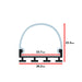 Moss LED ALM-2618 aluminum channel dome profile cross-section technical drawing with dimensions 26.2mm width 23.3mm height white background