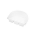 Moss LED ALM-2618 closed end cap without hole white plastic rounded dome shape with toothed snap-in edge for surface mount aluminum channel LED profile clean finish for LED strip lighting installation