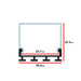 Moss LED ALM-2618B aluminum channel only square profile cross-section technical drawing showing dimensions 26.2mm width 23.3mm height 23.7mm inner width
