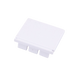Moss LED ALM-2618B closed end cap without hole white plastic with toothed snap-in edge for surface mount aluminum channel LED profile clean finish for LED strip lighting installation