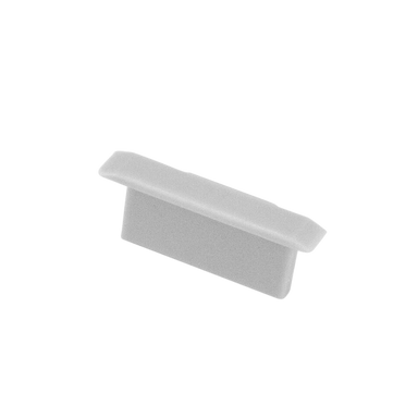 Moss LED ALM-2711 closed end cap without hole grey plastic smooth design for slim surface mount aluminum channel LED profile clean finish for LED strip lighting installation
