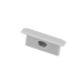 Moss LED ALM-2711 end cap with wire hole grey plastic smooth design for slim surface mount aluminum channel LED profile with cable pass-through for LED strip lighting installation