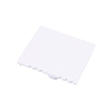 Moss LED ALM-4335 closed end cap without hole white plastic with serrated toothed edge for surface mount aluminum channel LED profile clean finish for LED strip lighting installation