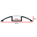 Moss LED ALM-5208 aluminum channel profile cross-section technical drawing v2 showing dimensions 52.3mm total width 8.2mm height 12.3mm inner channel width arched curved surface mount for wide LED strip lighting installation