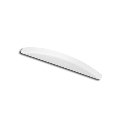 Moss LED ALM-5208 closed end cap without hole white plastic arched curved design for surface mount aluminum channel LED profile clean finish for wide LED strip lighting installation