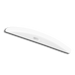 Moss LED ALM-5208 end cap with wire hole white plastic arched curved design for surface mount aluminum channel LED profile with cable pass-through for wide LED strip lighting installation
