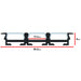 Moss LED ALM-5609 aluminum channel profile cross-section technical drawing showing dimensions 56.6mm total width 9mm height 13.2mm inner channel width with milky diffuser cover wide flat multi-channel surface mount for LED strip lighting installation