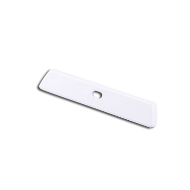 Moss LED ALM-5609 end cap with wire hole white plastic for slim recessed aluminum channel LED profile with cable pass-through for recessed LED strip lighting installation