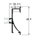 Moss LED ALM-7060B aluminum channel profile cross-section technical drawing showing dimensions 22.5mm total width 69.9mm total height 12.5mm inner width channel only for wide recessed LED strip lighting installation