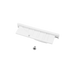 Moss LED ALM-7060B closed end cap without hole white plastic rectangular with mounting screw for recessed aluminum channel LED profile clean finish for wide recessed LED strip lighting installation