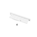 Moss LED ALM-7060B end cap with wire hole white plastic rectangular with mounting screw and cable pass-through for recessed aluminum channel LED profile wide recessed LED strip lighting installation