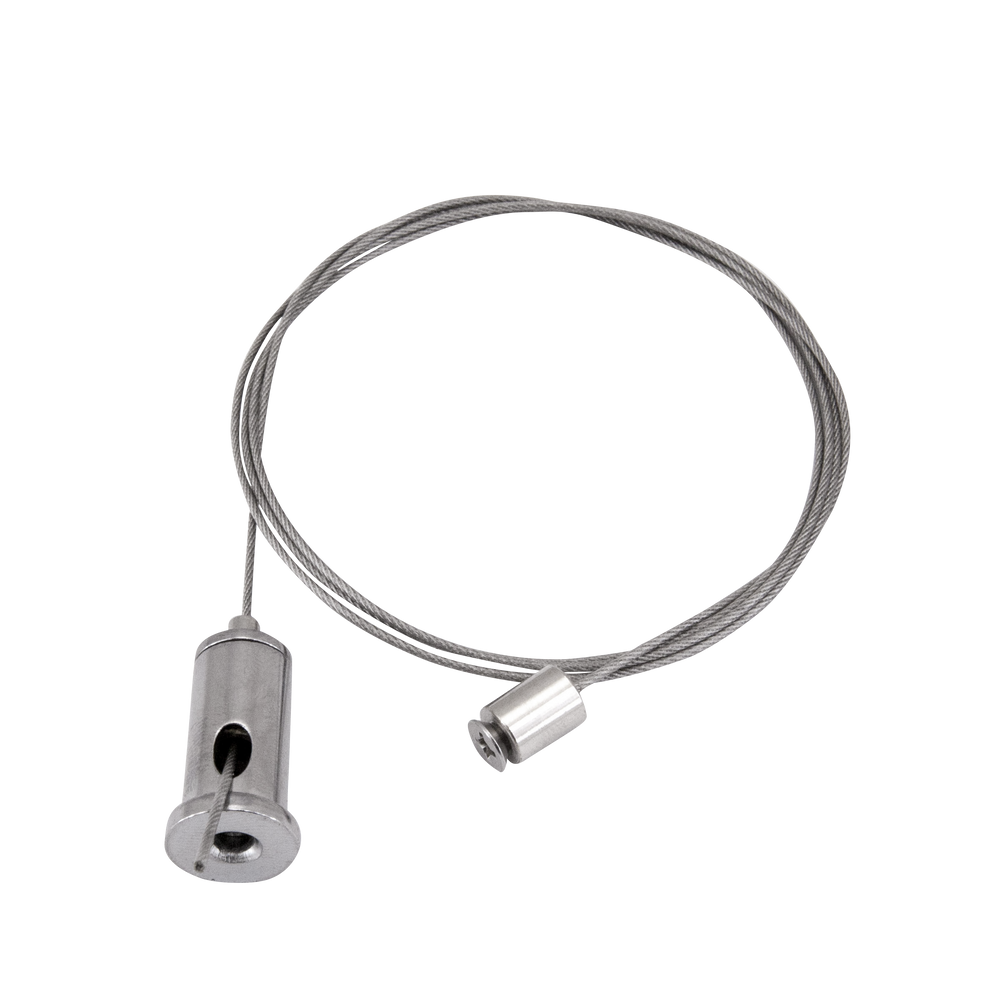 Moss LED ALM-O6060C aircraft cable hanger stainless steel suspension wire with ceiling mount eyelet and channel gripper clip fittings for pendant hanging aluminum channel LED profile installation accessory