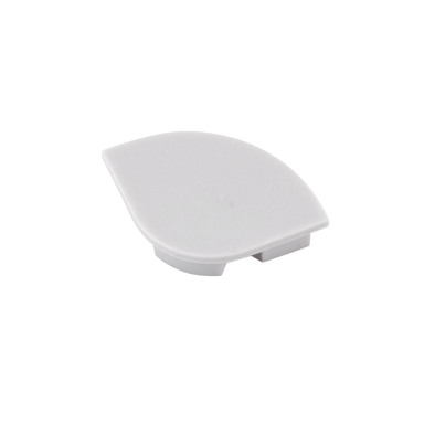Moss LED ALM-P3030 closed end cap without hole white plastic wedge shape for pendant aluminum channel LED profile clean finish for linear pendant LED strip lighting installation
