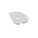 Moss LED ALM-P3030 end cap with wire hole white plastic wedge shape for pendant aluminum channel LED profile with cable pass-through for linear pendant LED strip lighting installation