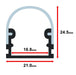 Moss LED ALM-T2114B aluminum channel only dome profile with T-base cross-section technical drawing showing dimensions 21.0mm width 24.5mm height 16.8mm inner width