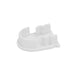 Moss LED ALM-T2114B closed end cap without hole white plastic round design for track mount aluminum channel LED profile with snap-fit clips and screw holes for recessed LED strip lighting installation